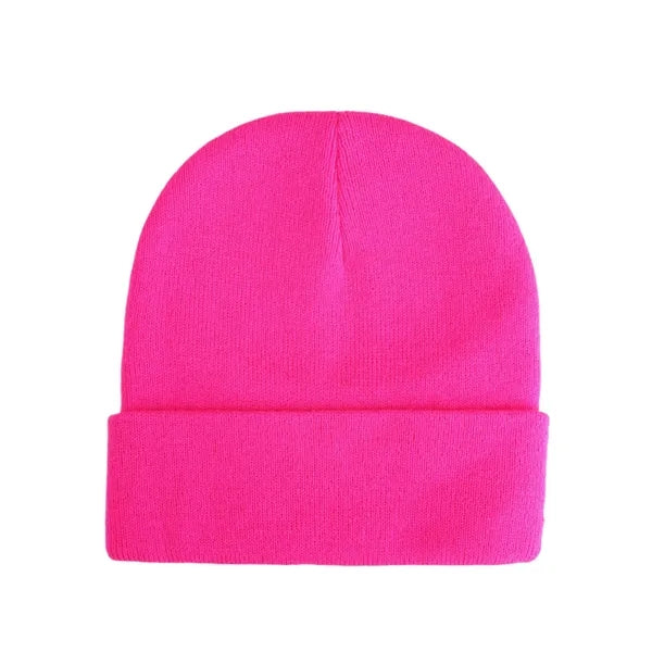 Acrylic Knit Beanie With Cuff