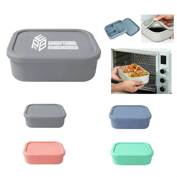 The Silicone Lunch Box with Three Compartments