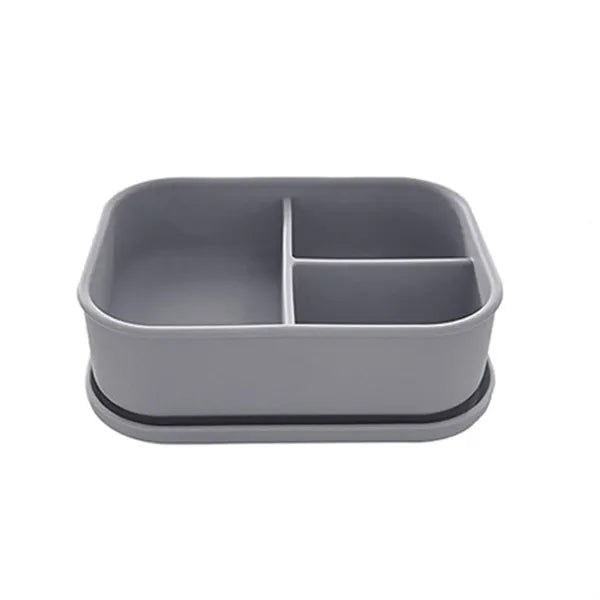 The Silicone Lunch Box with Three Compartments