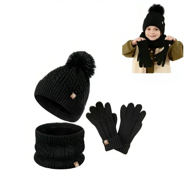 Children Hat Scarf Gloves Set Of Three