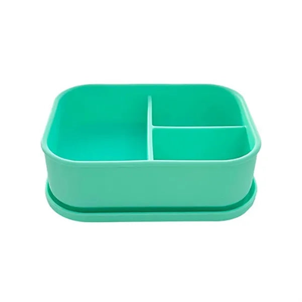 The Silicone Lunch Box with Three Compartments