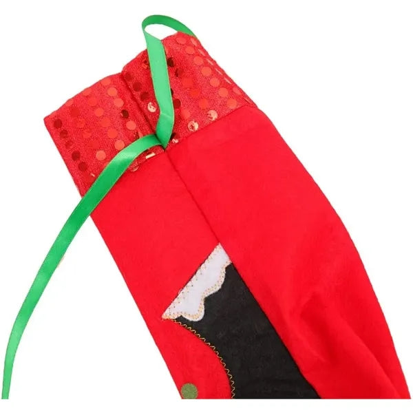 Christmas Snowman Santa Claus Red Wine Gift Bags