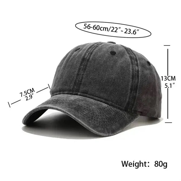 Adjustable Metal Buckle Baseball Cap for Men Women