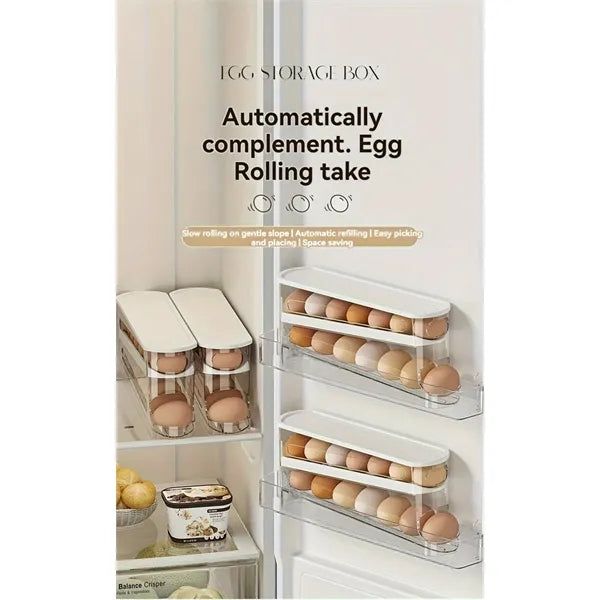 Durable Space-Saving 2-Tier Egg Storage Box