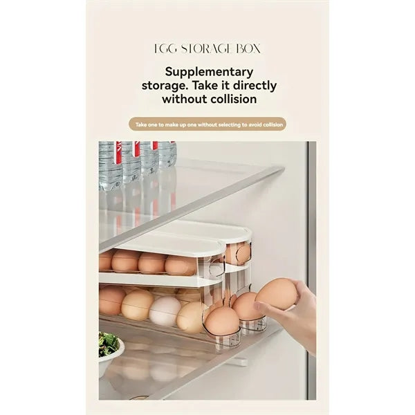 Durable Space-Saving 2-Tier Egg Storage Box