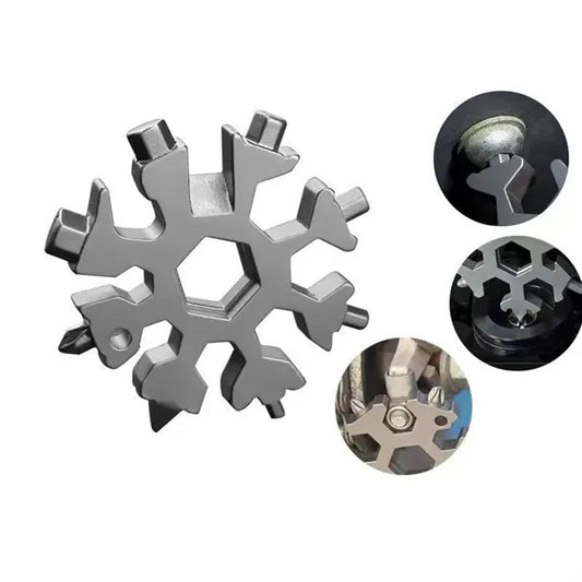 18 In 1 Stainless Steel Snowflake Multitool