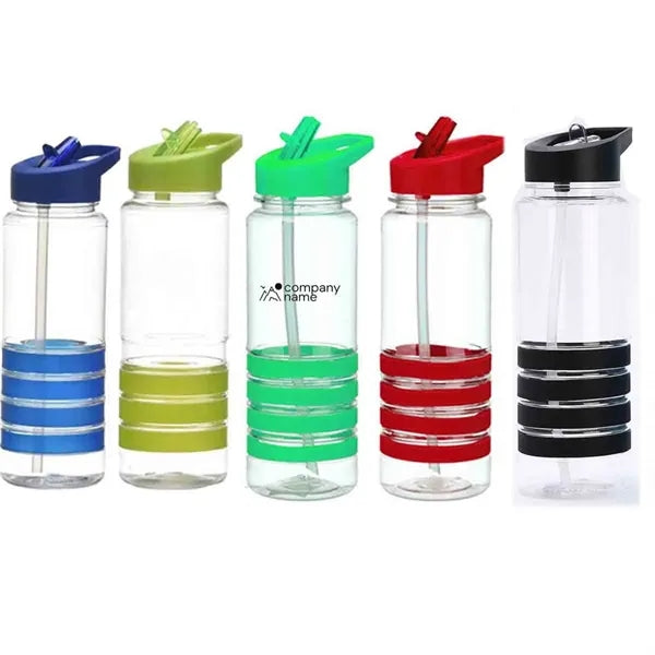 25OZ Plastic Water Bottle with Straw
