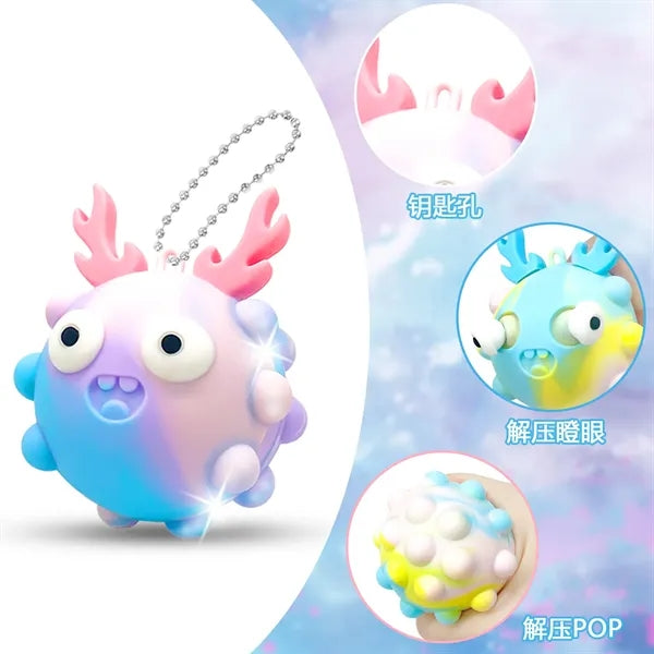 Pop Silicone Bubble Pressure Stress Relief Toys Keychain