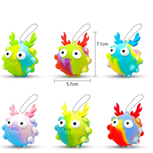 Pop Silicone Bubble Pressure Stress Relief Toys Keychain