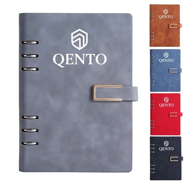 A5 Refillable Leather Journal with Buckle, 200 Pages