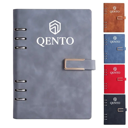 A5 Refillable Leather Journal with Buckle, 200 Pages