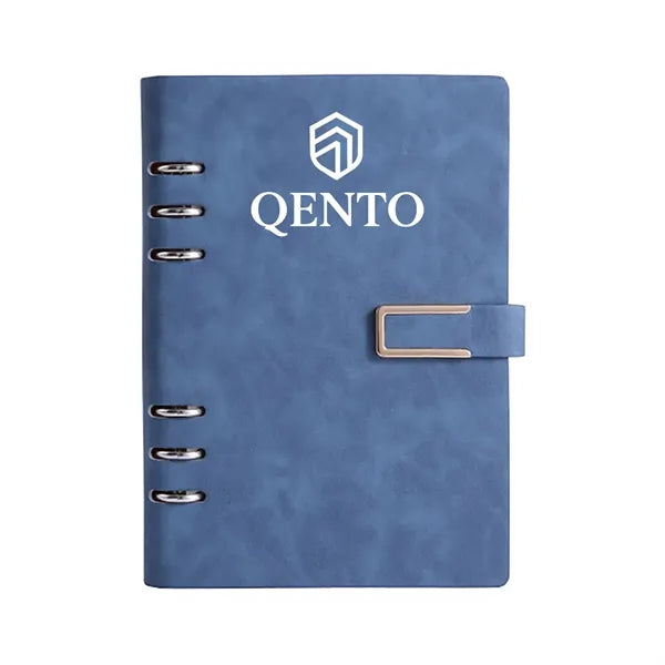 A5 Refillable Leather Journal with Buckle, 200 Pages