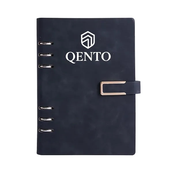 A5 Refillable Leather Journal with Buckle, 200 Pages
