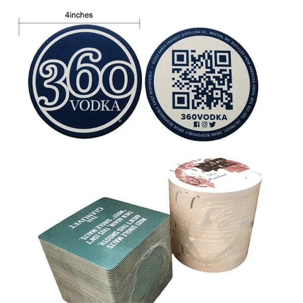 4inches PulpBoard Coaster - Round or Square (2 Mm Thick)