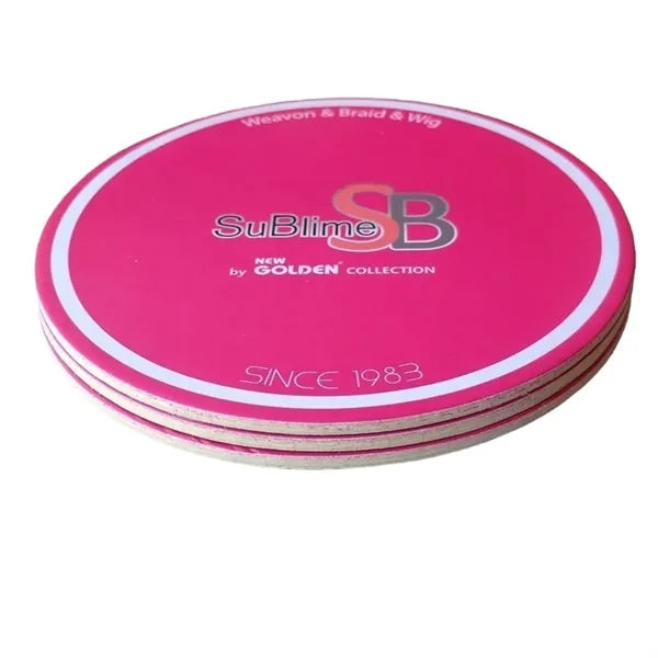 4inches PulpBoard Coaster - Round or Square (2 Mm Thick)