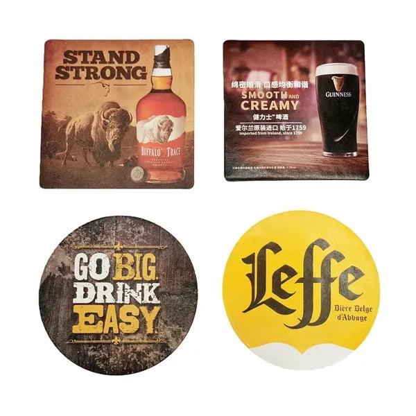 4inches PulpBoard Coaster - Round or Square (2 Mm Thick)
