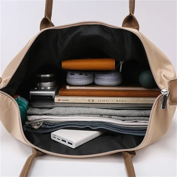 Waterproof Oxford Tote Bag Set with Small Pouch Daily Use