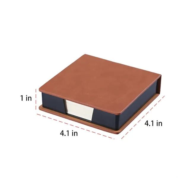 PU Leather Sticky Note Holder with Sheets