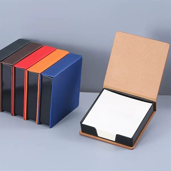 PU Leather Sticky Note Holder with Sheets