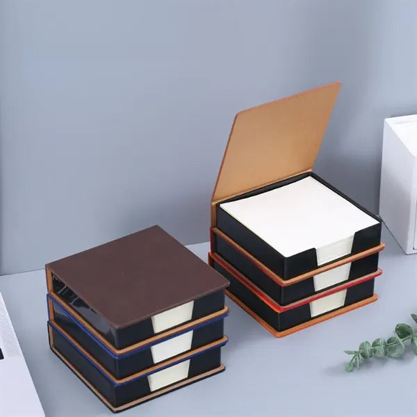 PU Leather Sticky Note Holder with Sheets