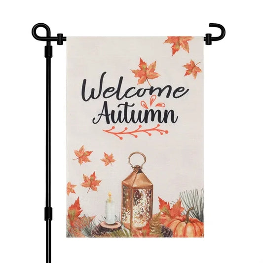 12"x18" Custom Welcome Linen Double Sided Garden Flag
