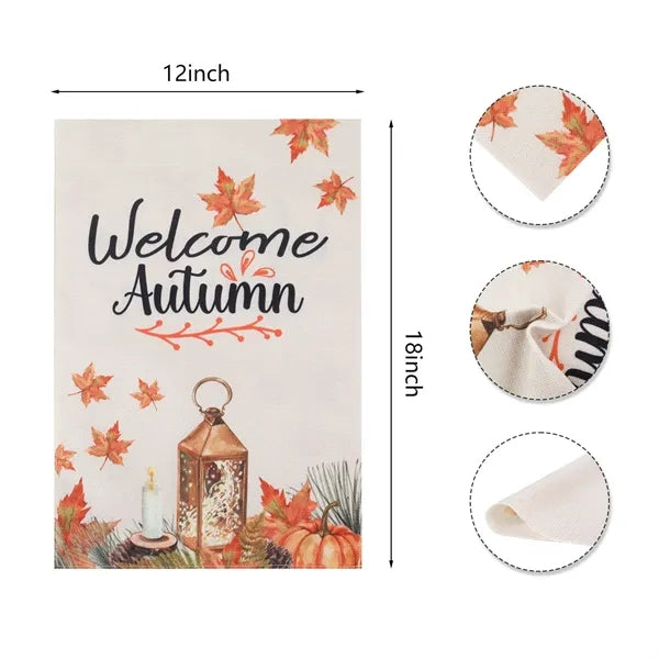12"x18" Custom Welcome Linen Double Sided Garden Flag