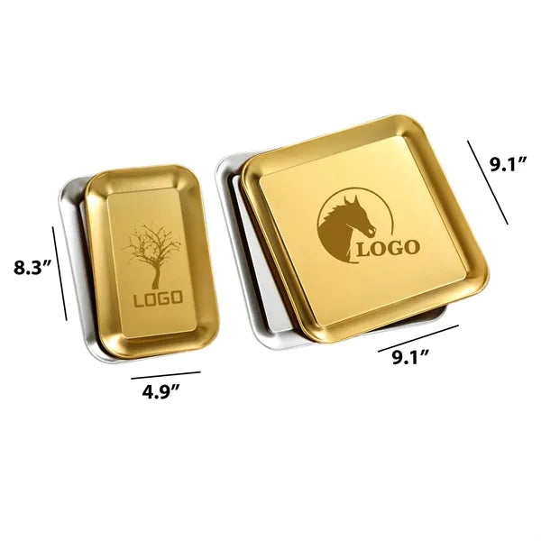 Gold Stainless Steel Square Plate
