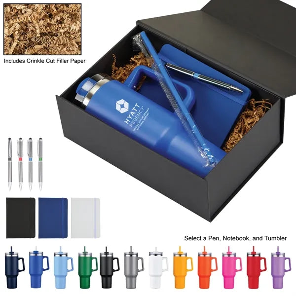 Marigold Tumbler Pen and Notebook Jotter Gift Set
