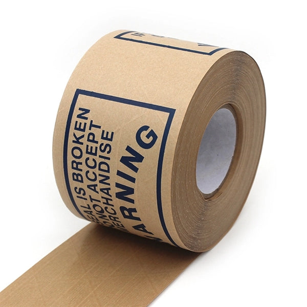 3" * 50 yard Water Activated Gummed Kraft Paper Tape
