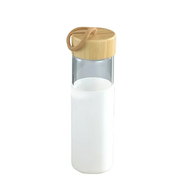 18 Oz Glass Water Bottles with Silicone Sleeve BPA Free
