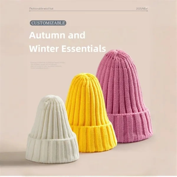 Warm Brimless Knit Beanie Hat for Men Women