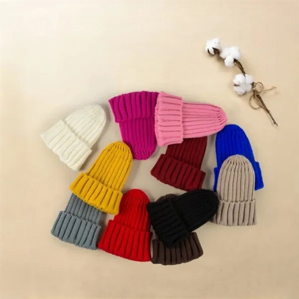 Warm Brimless Knit Beanie Hat for Men Women