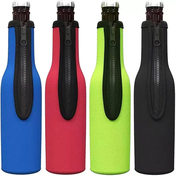 Zippered Full-Color Neoprene Bottle Coolie