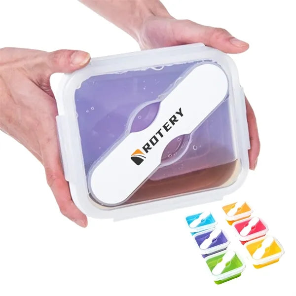 Outdoor Travel Expandable Silicone Folding Lunch Box 600ml