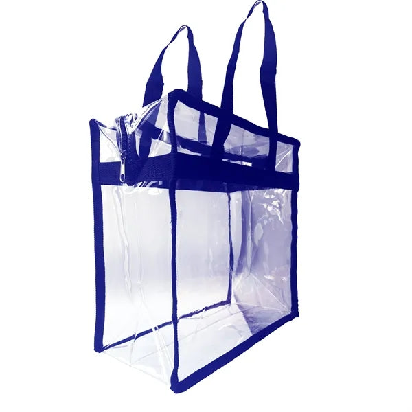 Clear Stadium Bags with Zipper 12" x 12" x 6"
