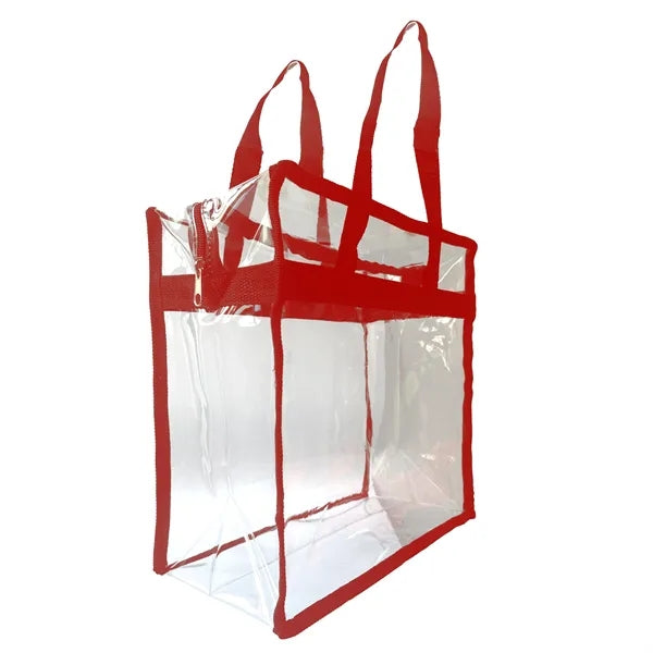 Clear Stadium Bags with Zipper 12" x 12" x 6"