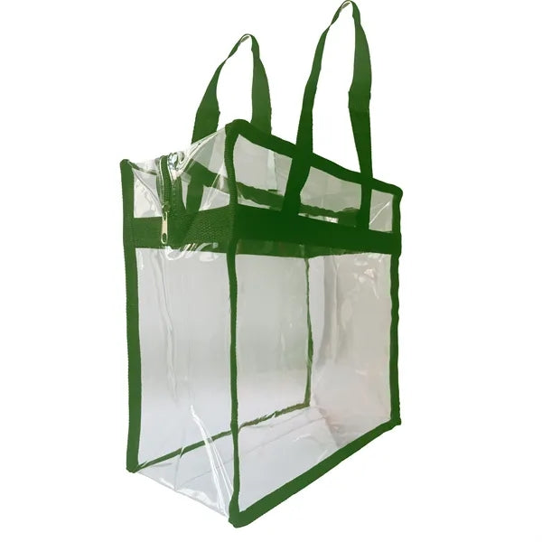 Clear Stadium Bags with Zipper 12" x 12" x 6"