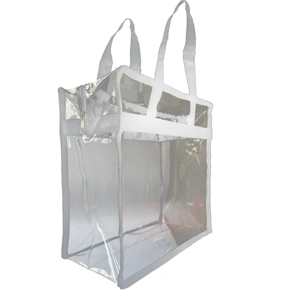 Clear Stadium Bags with Zipper 12" x 12" x 6"