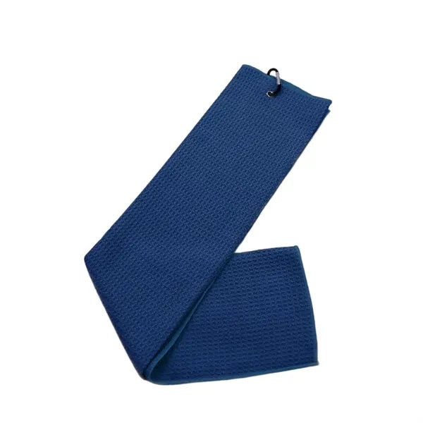 Microfiber waffle golf towel