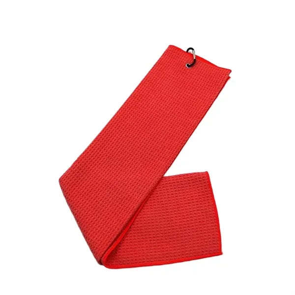 Microfiber waffle golf towel