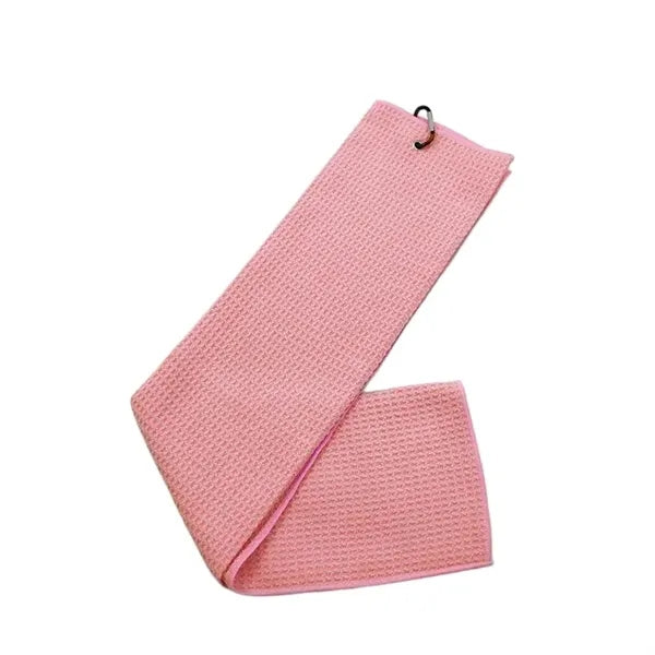 Microfiber waffle golf towel