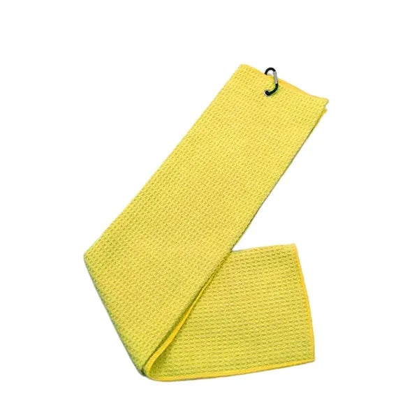 Microfiber waffle golf towel