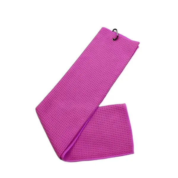 Microfiber waffle golf towel
