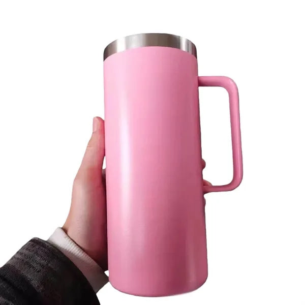 24oz Insulated Travel Mug Stainless Steel Double Wall Handle