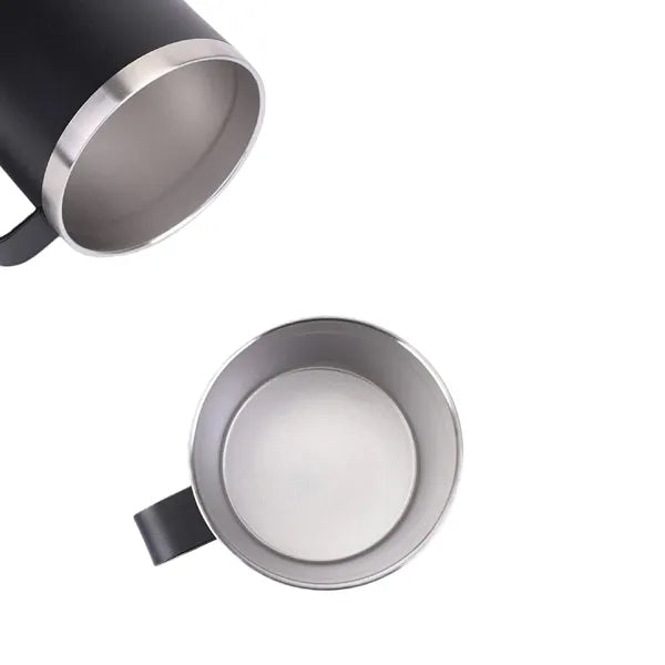 24oz Insulated Travel Mug Stainless Steel Double Wall Handle