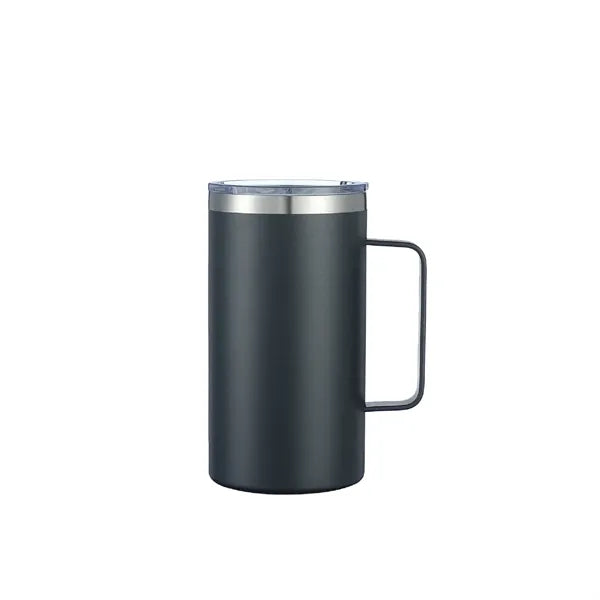 24oz Insulated Travel Mug Stainless Steel Double Wall Handle