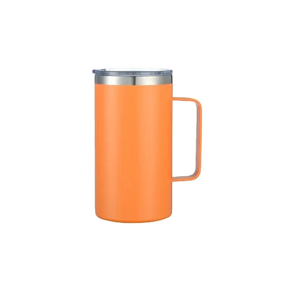 24oz Insulated Travel Mug Stainless Steel Double Wall Handle