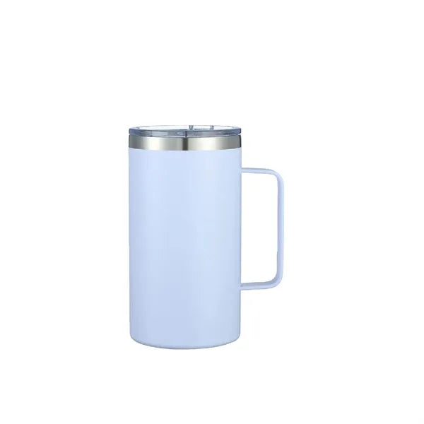24oz Insulated Travel Mug Stainless Steel Double Wall Handle