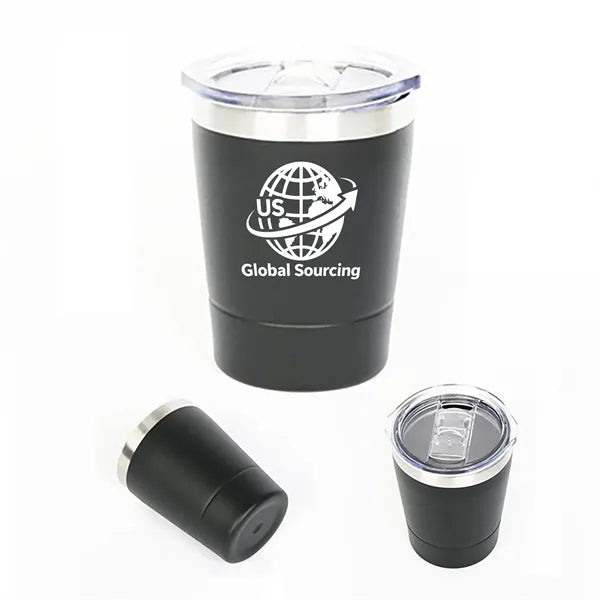 8oz Double Wall SS Thermal Tumbler with Push-on Lid