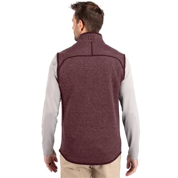 Cutter & Buck Mainsail Sweater-Knit Mens Full Zip Vest